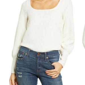 Madewell Ottoman Rib Square-Neck Top